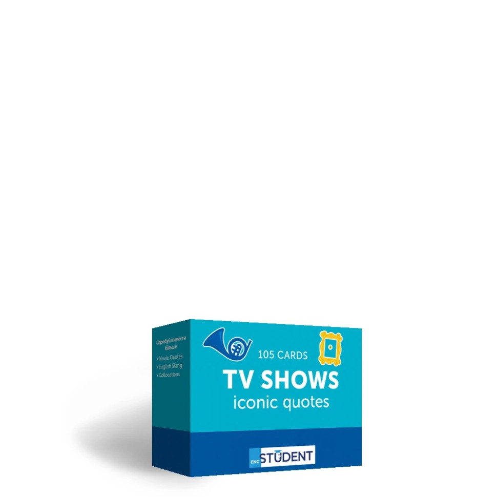 Картки для вивчення англійської мови TV SHOWS English Student 591226004 англ-укр 105 карток