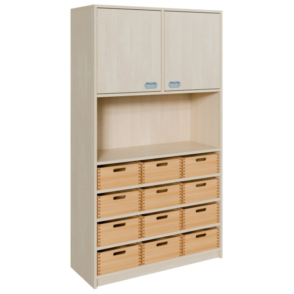 Шафа для навчальних матеріалів з фанерними ящиками TIA-SPORT sm-1499 розмір 102×160×45 см 