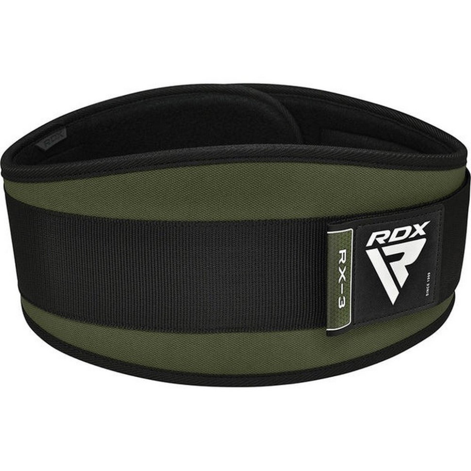 Пояс для важкої атлетики RX3 EVA Curve RDX Inc Limited WBE-RX3AG-L, неопреновий, Army Green, L