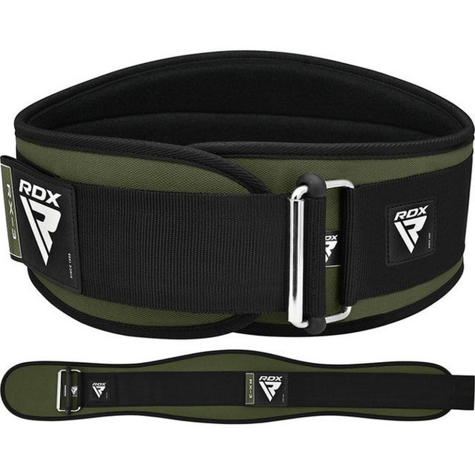 Пояс для важкої атлетики RX3 EVA Curve RDX Inc Limited WBE-RX3AG-L, неопреновий, Army Green, L