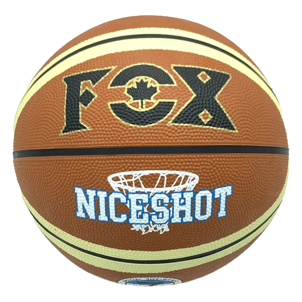 Мяч баскетбольный Fox ball №7 Newt NE-BAS-1026 коричнево-бежевый