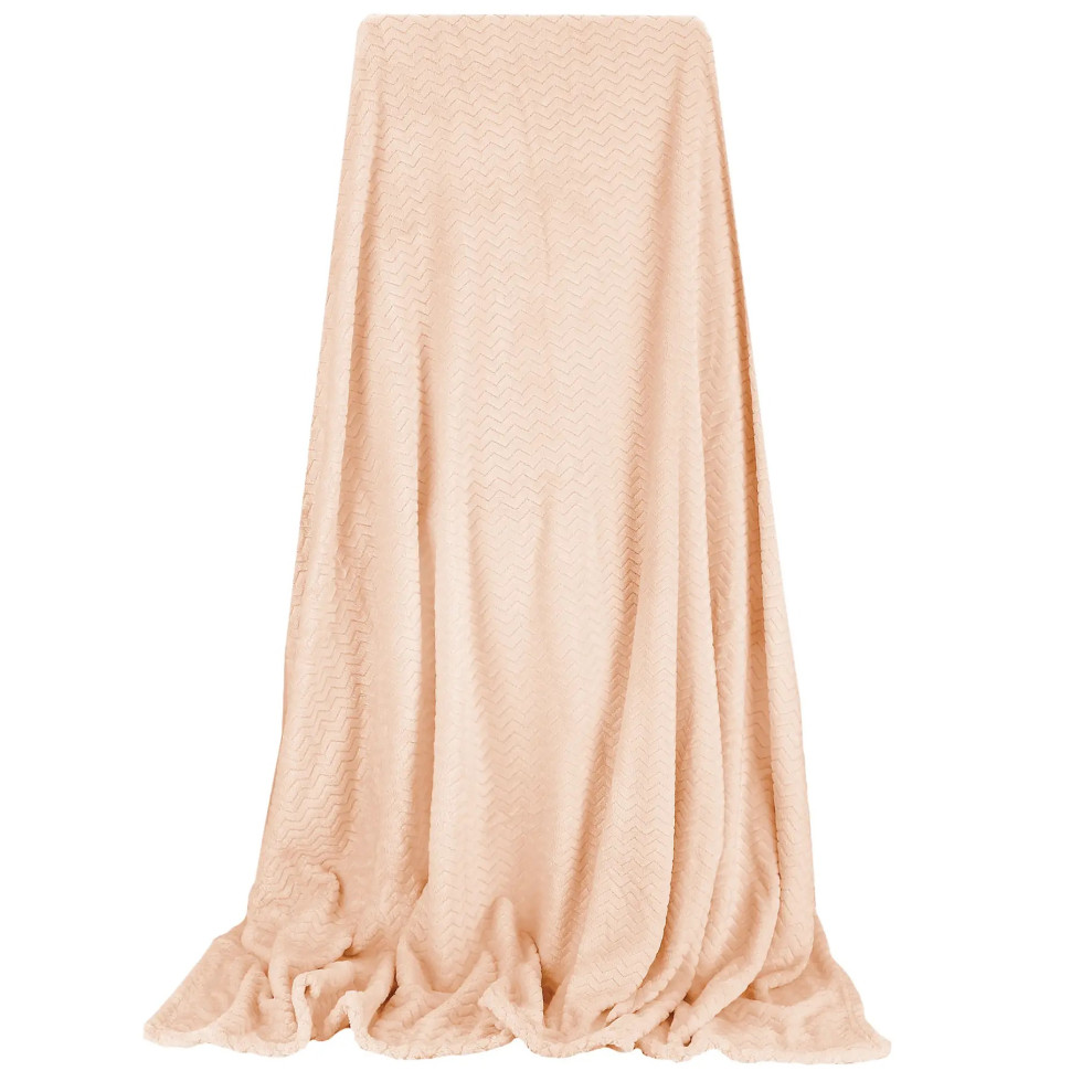 Плед-покрывало Extra Soft Springos HA7148 кремовый 160x200 см