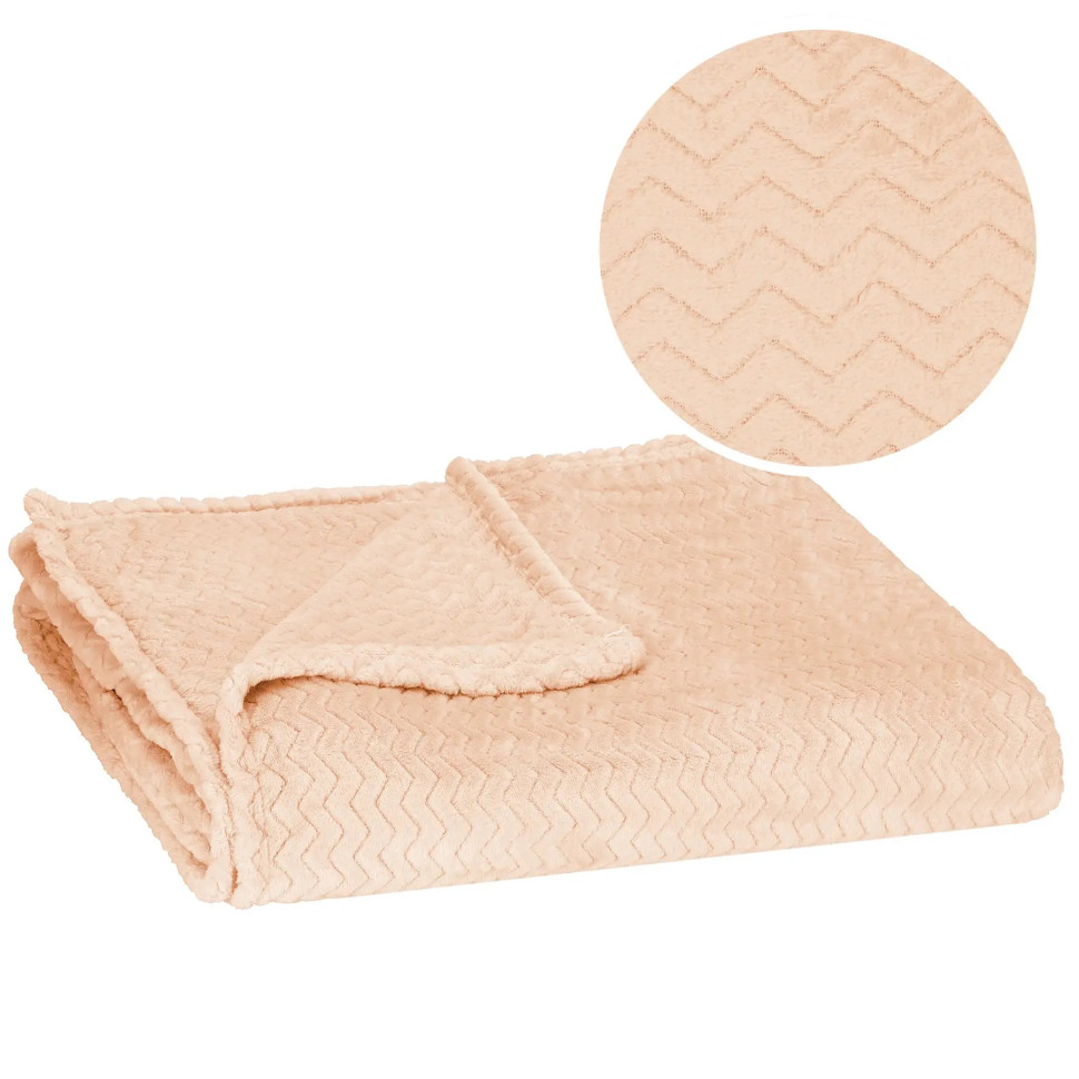 Плед-покрывало Extra Soft Springos HA7148 кремовый 160x200 см