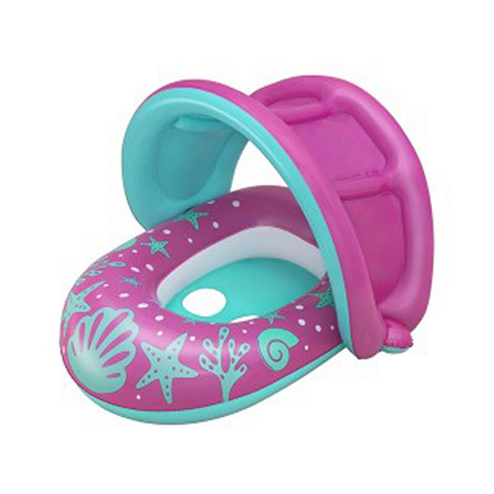 Детский надувной плотик Bestway 34091(Pink-Turquoise) размер 80х85 см