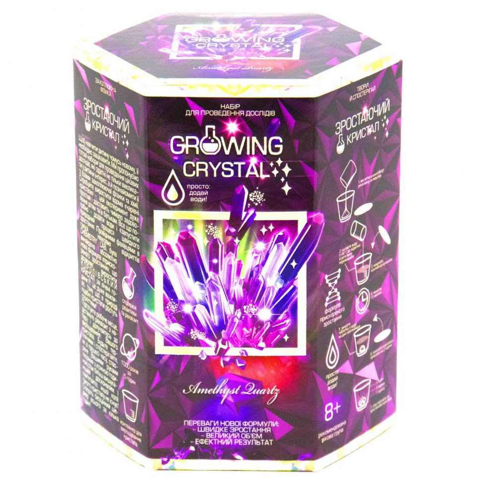 Детский набор для опытов GROWING CRYSTAL Danko Toys GRK-01 укр