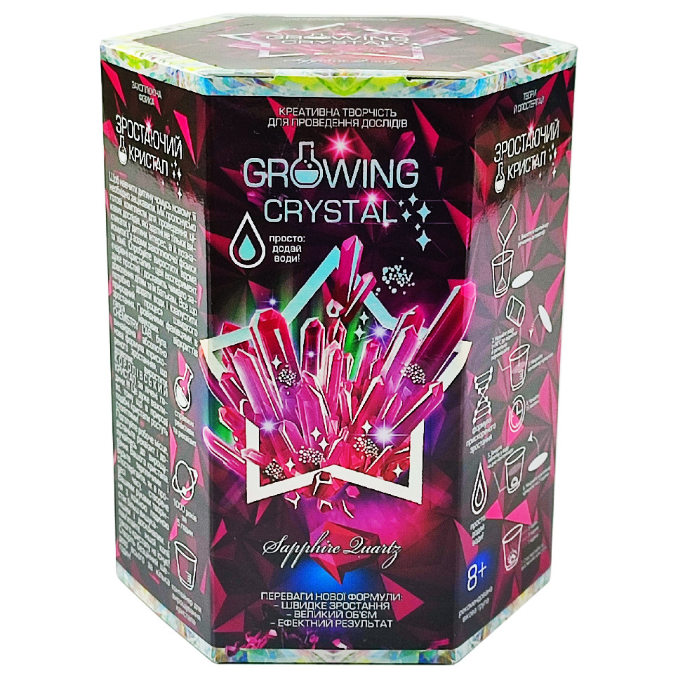 Детский набор для опытов GROWING CRYSTAL Danko Toys GRK-01 укр