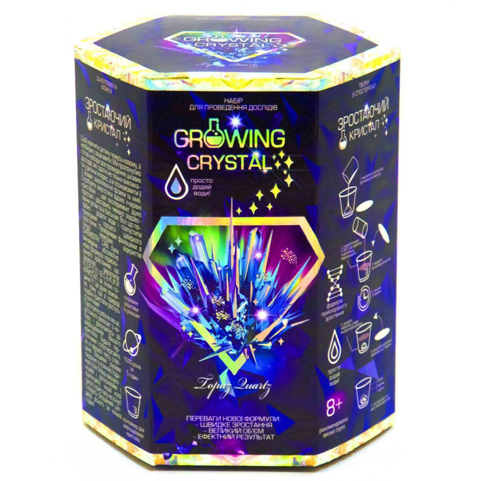 Детский набор для опытов GROWING CRYSTAL Danko Toys GRK-01 укр