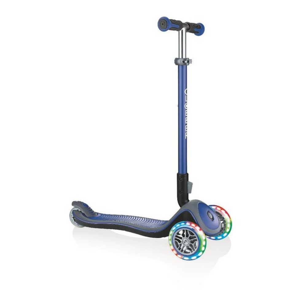 Дитячий триколісний самокат ELITE DELUXE GLOBBER 444-400 синій, колеса з підсвічуванням
