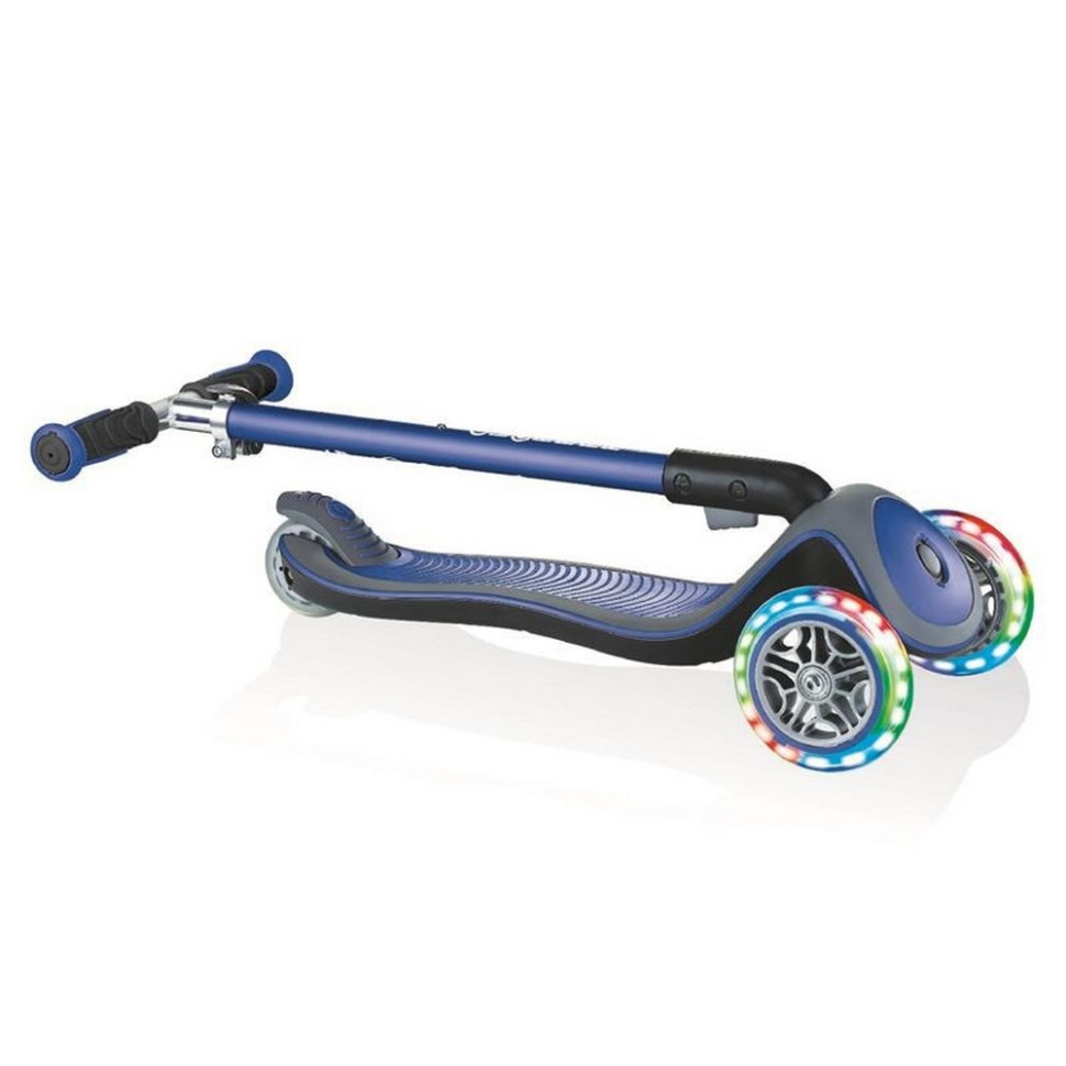 Дитячий триколісний самокат ELITE DELUXE GLOBBER 444-400 синій, колеса з підсвічуванням