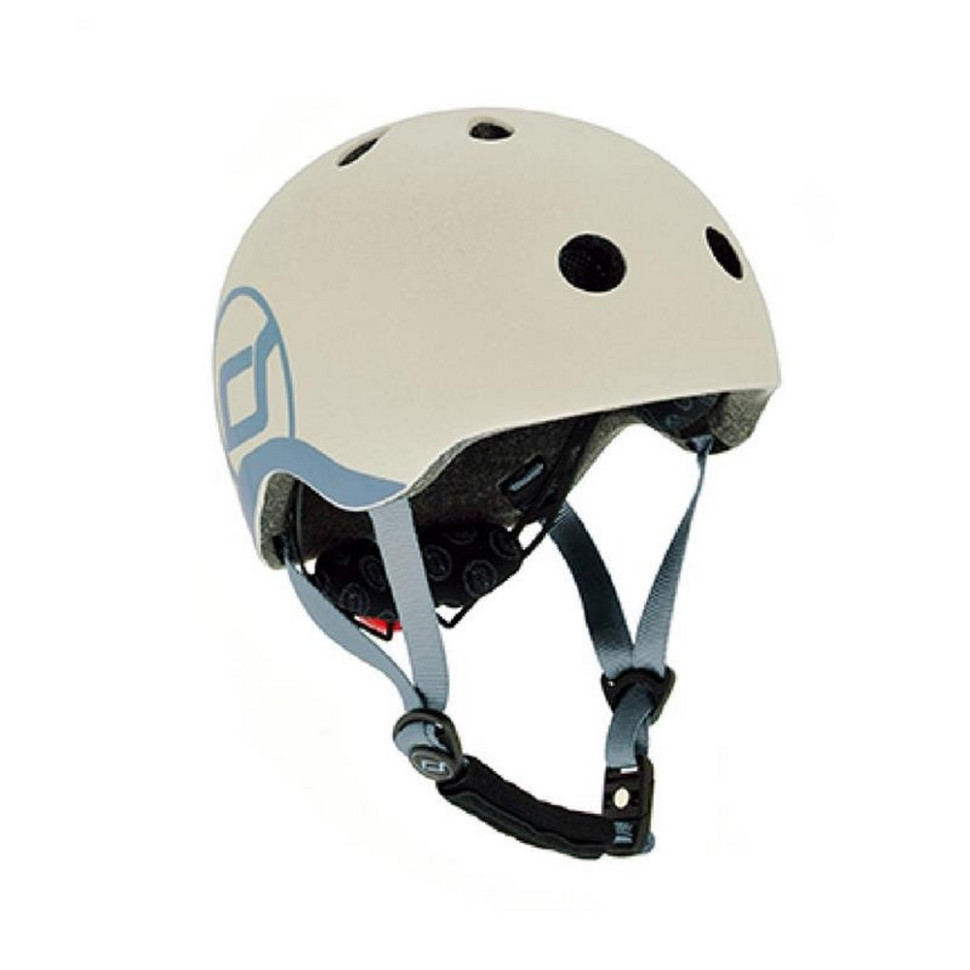 Шолом захисний дитячий Scoot and Ride SR-181206-ASH, світло-сірий, з ліхтариком, 45-51 см
