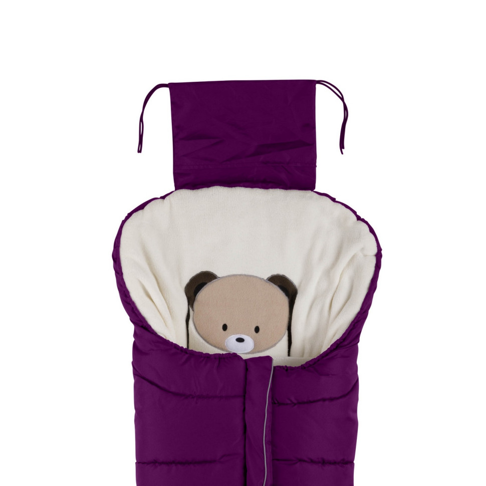 Зимовий конверт NUVITA 9605 СUCCIOLI JUNIOR бузковий/ведмідь/бежевий NV9605CUCCIOLOJRMELLIL