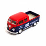 Машинка Volkswagen Bus Double Cab Pickup Delivery 1963 Kinsmart KT5396W інерційна, 1:34