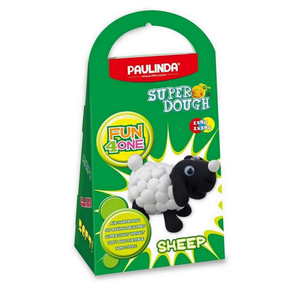 Маса для ліплення Paulinda Super Dough Fun4one Вівця (рухливі очі) PL-1564
