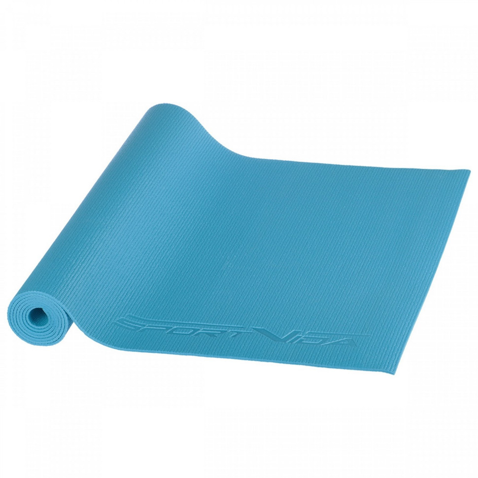Килимок для йоги та фітнесу SportVida SV-HK0051 PVC 4 мм, Blue