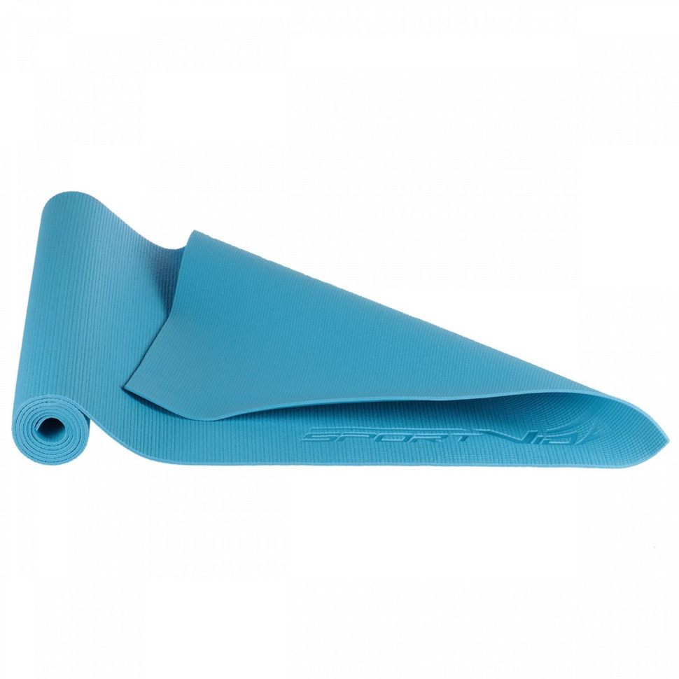 Килимок для йоги та фітнесу SportVida SV-HK0051 PVC 4 мм, Blue