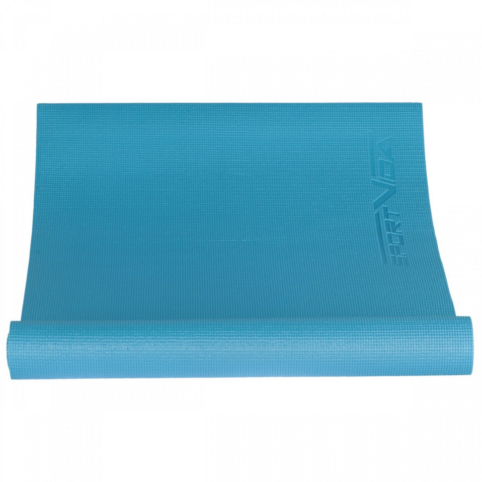 Килимок для йоги та фітнесу SportVida SV-HK0051 PVC 4 мм, Blue