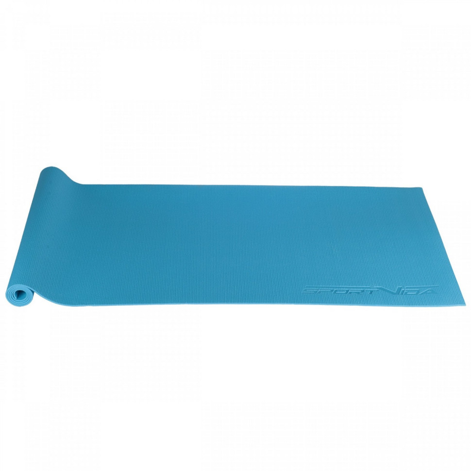 Килимок для йоги та фітнесу SportVida SV-HK0051 PVC 4 мм, Blue