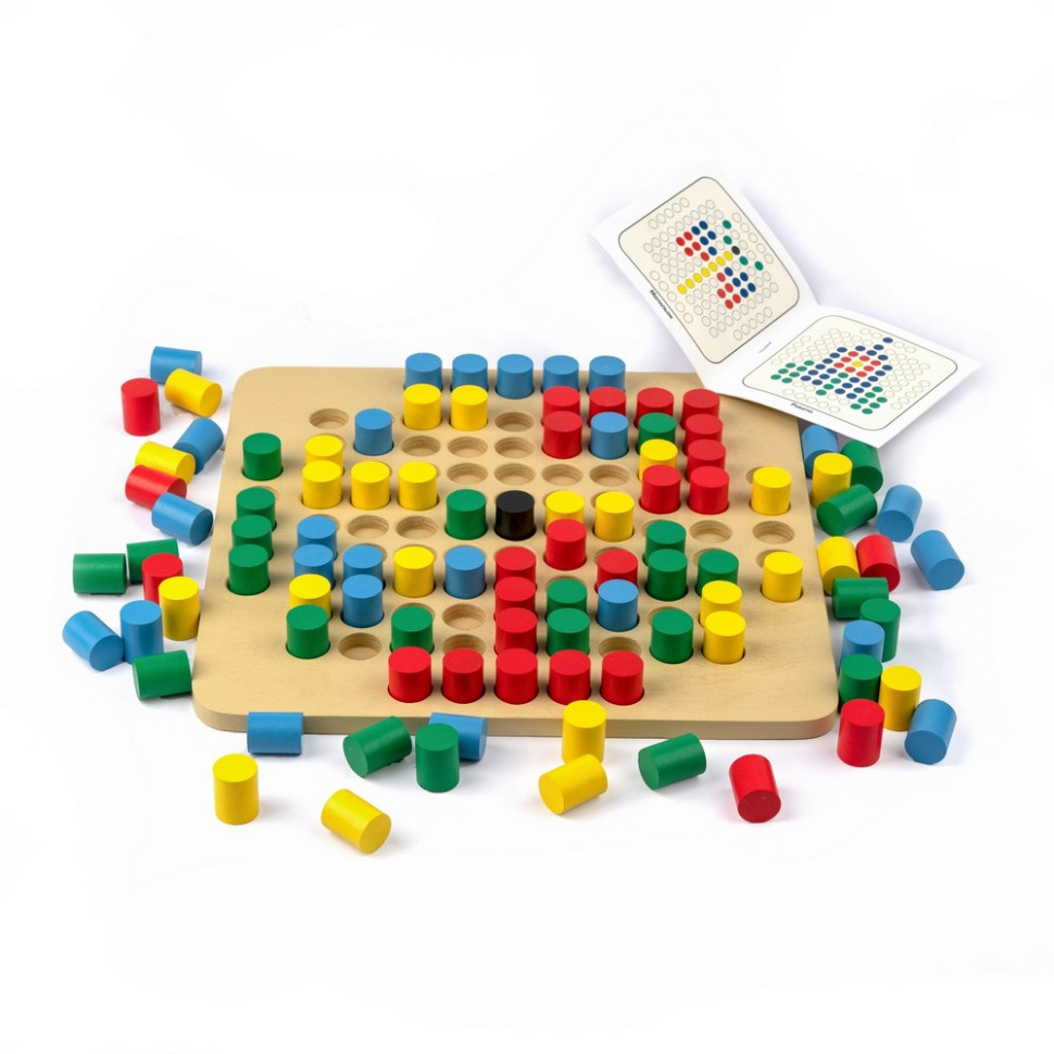 Детская деревянная мозаика Komarovtoys A 343, 101 элемент