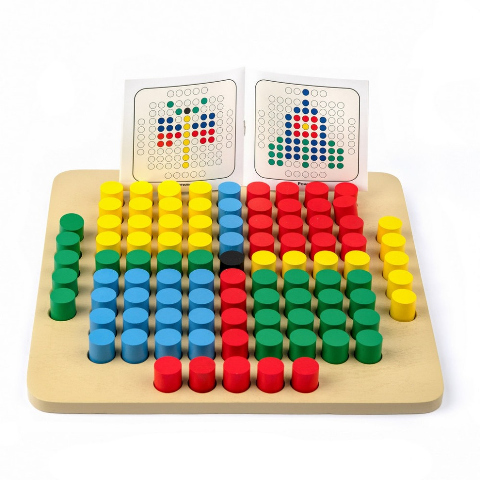 Детская деревянная мозаика Komarovtoys A 343, 101 элемент