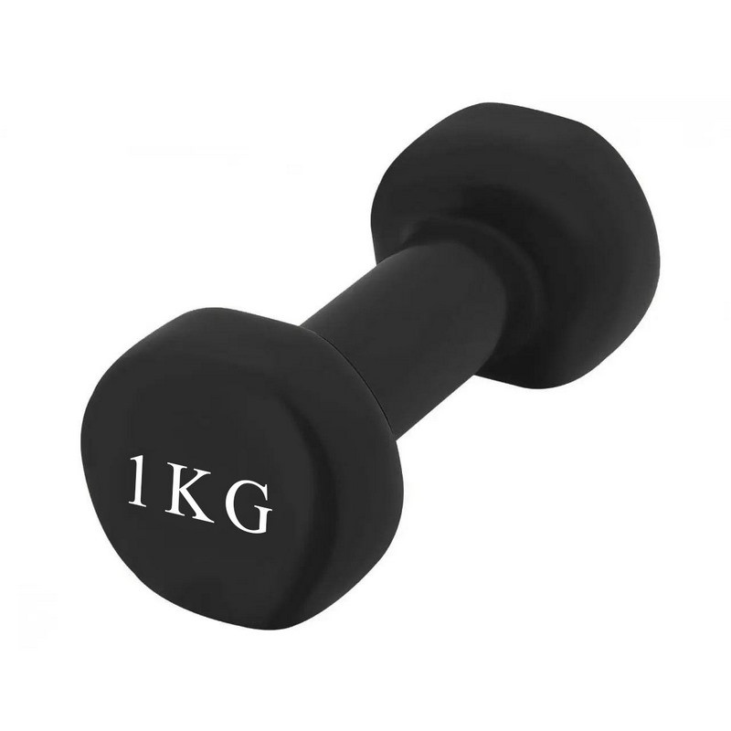 Гантели виниловые PowerPlay PP_4121_2*1kg 2 по 1 кг, Черные