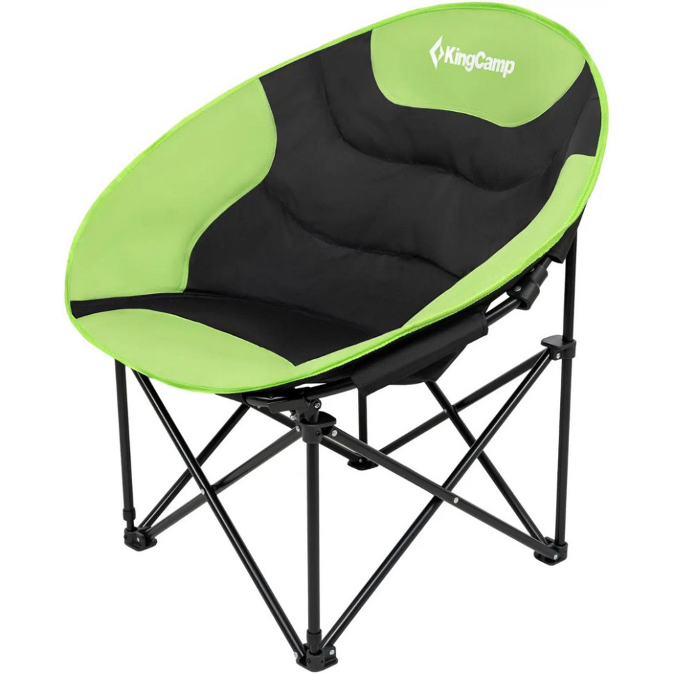 Кресло туристическое Comfort Moon KingCamp KC3816_BLACK/GRASSGREEN, до 120 кг