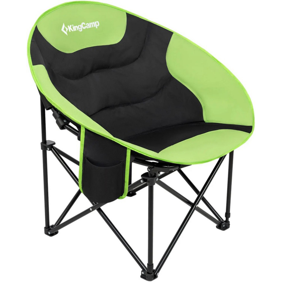Кресло туристическое Comfort Moon KingCamp KC3816_BLACK/GRASSGREEN, до 120 кг