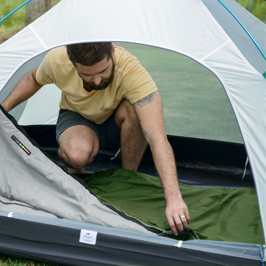 Сверхлегкий спальник LW180 NH21MSD04 Naturehike 6927595786956-R, прав (15°C), p-p XL, темно-зеленый