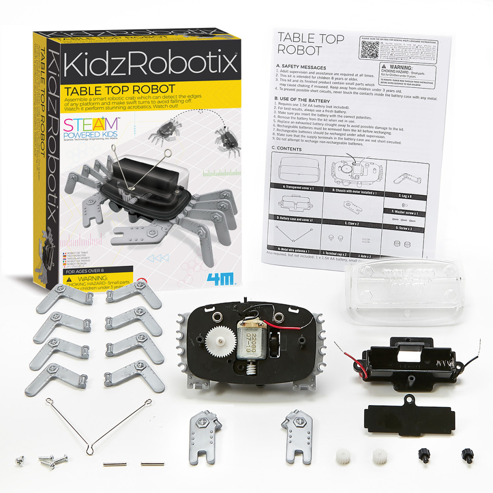 Настольный конструктор-робот Краб 4M 00-03357 серия KidzRobotix