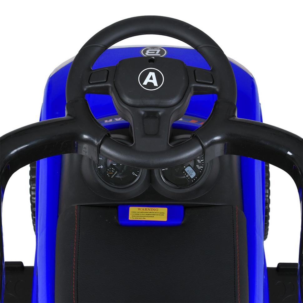 Дитяча каталка-толокар Bambi Racer M 5045L-4 синій, з батьківською ручкою