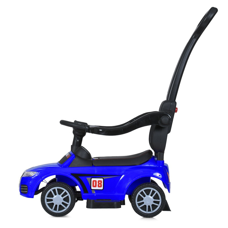 Дитяча каталка-толокар Bambi Racer M 5045L-4 синій, з батьківською ручкою