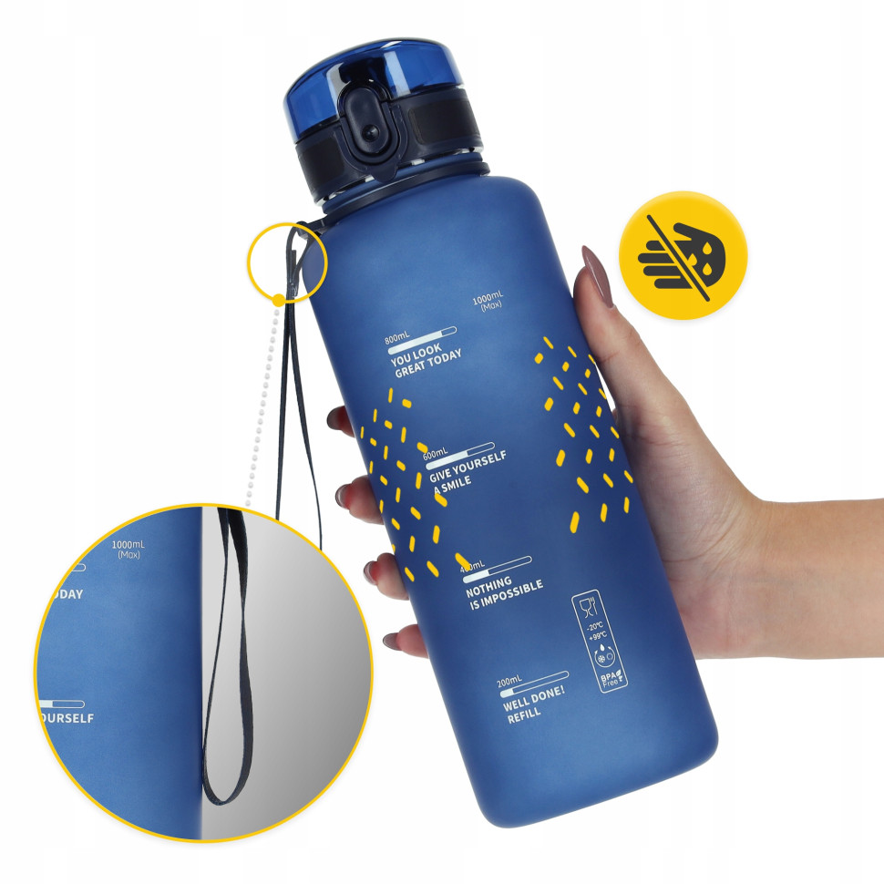 Пляшка для води спортивна 4FIZJO P-5905973403771, 1000 мл, синій