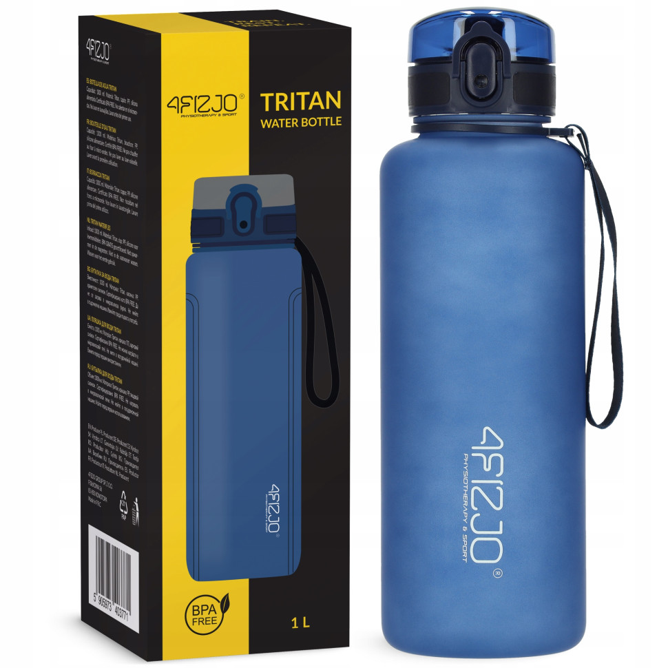 Пляшка для води спортивна 4FIZJO P-5905973403771, 1000 мл, синій