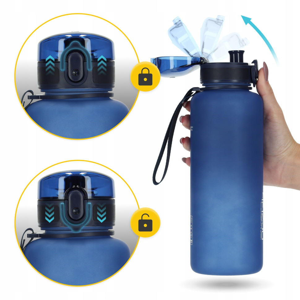 Пляшка для води спортивна 4FIZJO P-5905973403771, 1000 мл, синій