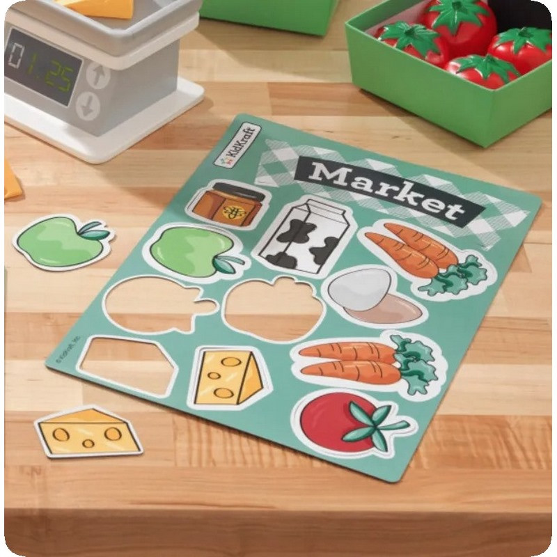 Ігровий набір для супермаркету Farmer's Market Play Pack KidKraft 53540, 34 аксесуари