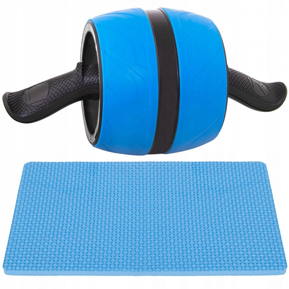 Ролик для преса зі зворотним механізмом AB Wheel Springos FA5000 Blue/Black