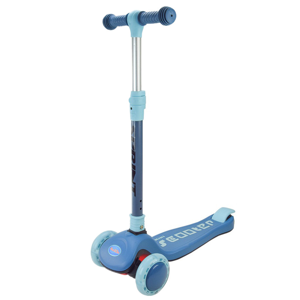 Самокат дитячий 3-х колісний Scooter Bambi SC2421(Blue) колеса що світяться, синій