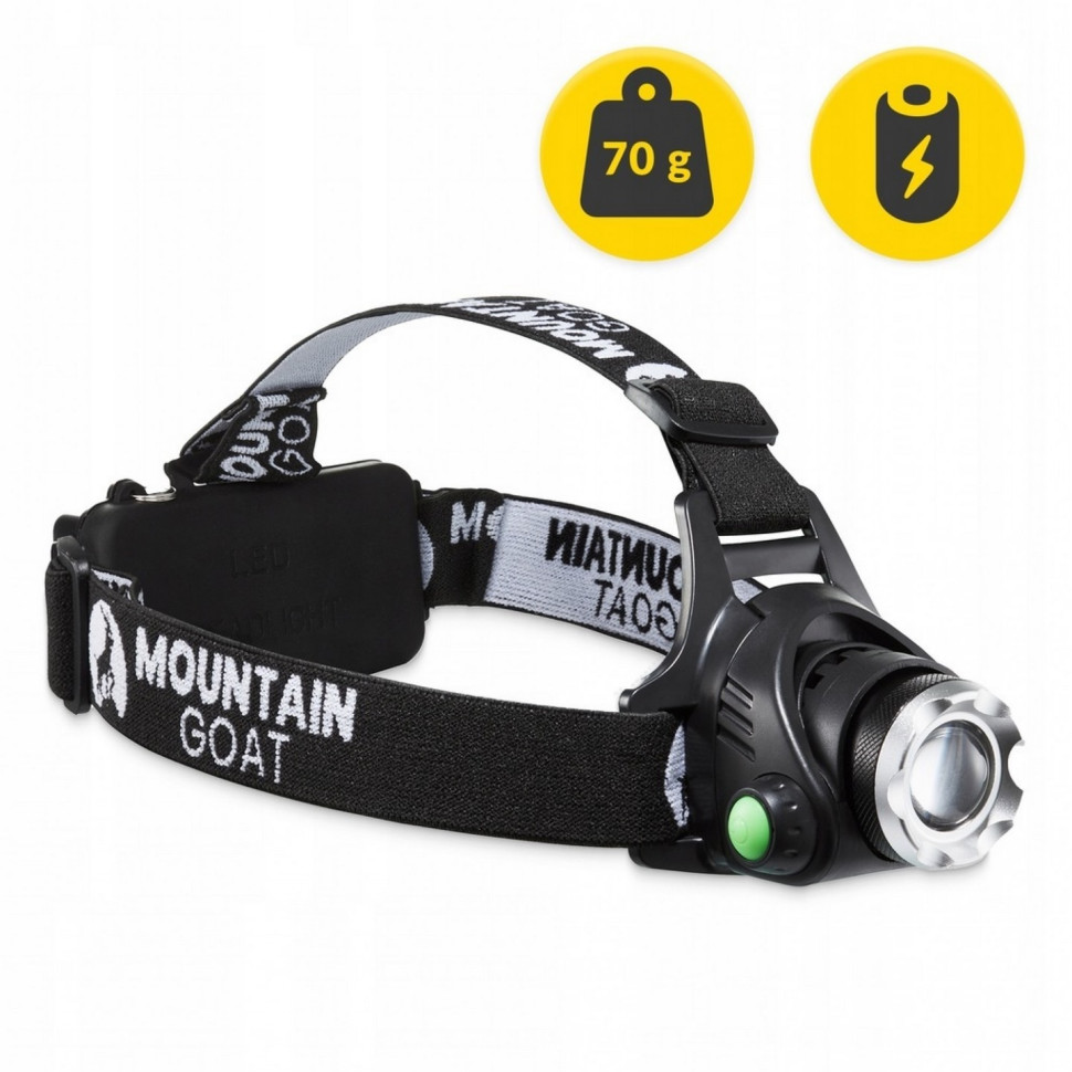 Ліхтар налобний Mountain Goat P-59077393183 Black 350 люмен