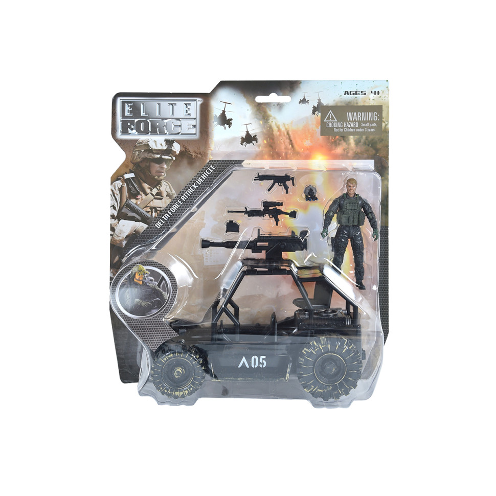 Игровой набор ШТУРМОВАЯ МАШИНА «ДЕЛЬТА» ELITE FORCE 101858 машина, фигурка, аксессуары