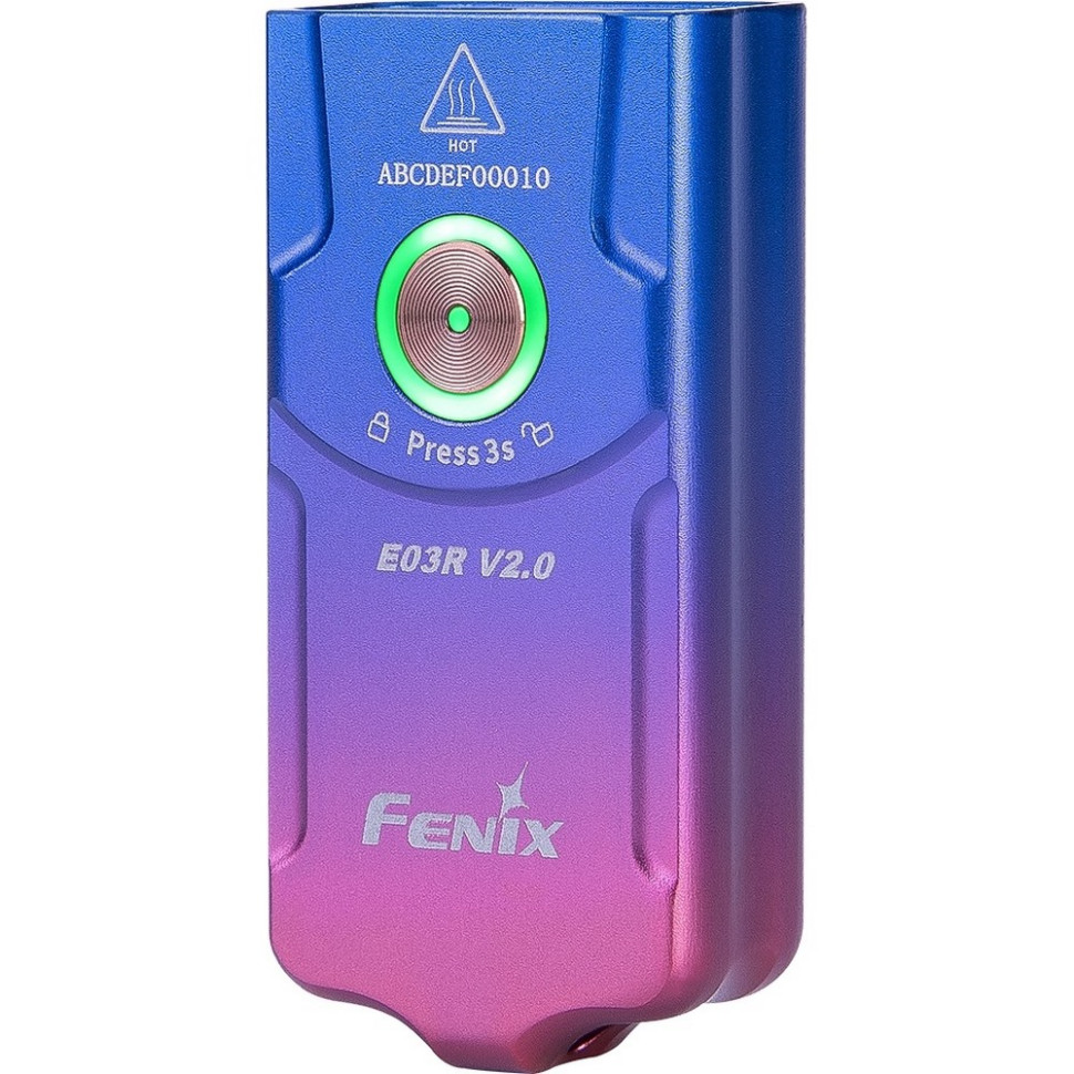 Ліхтар наключний Fenix E03RV20PUR, бузковий 500 люмен