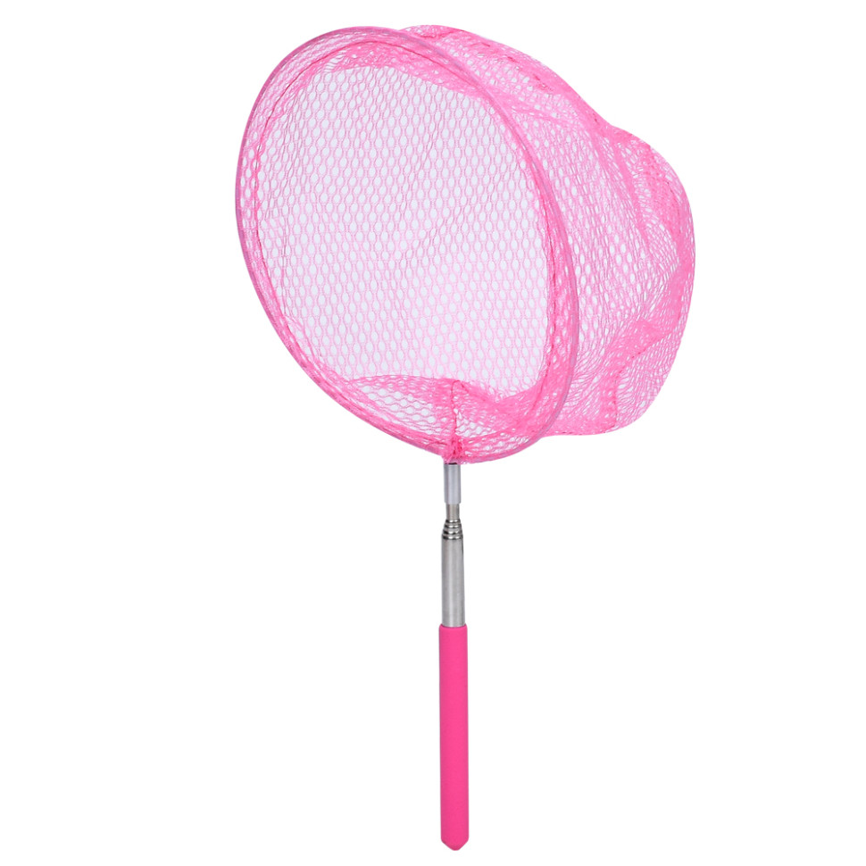Сачок для метеликів Bambi MS 4387(Pink) телескопічна ручка 35см/83см, діаметр 19 см