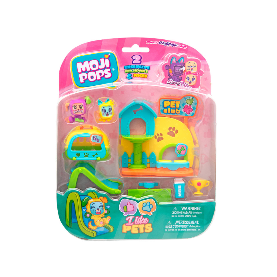 Игровой набор ПИТОМЦЫ НА ПРОГУЛКЕ MOJI POPS PMPSB216IN10, 2 фигурки, аксессуары