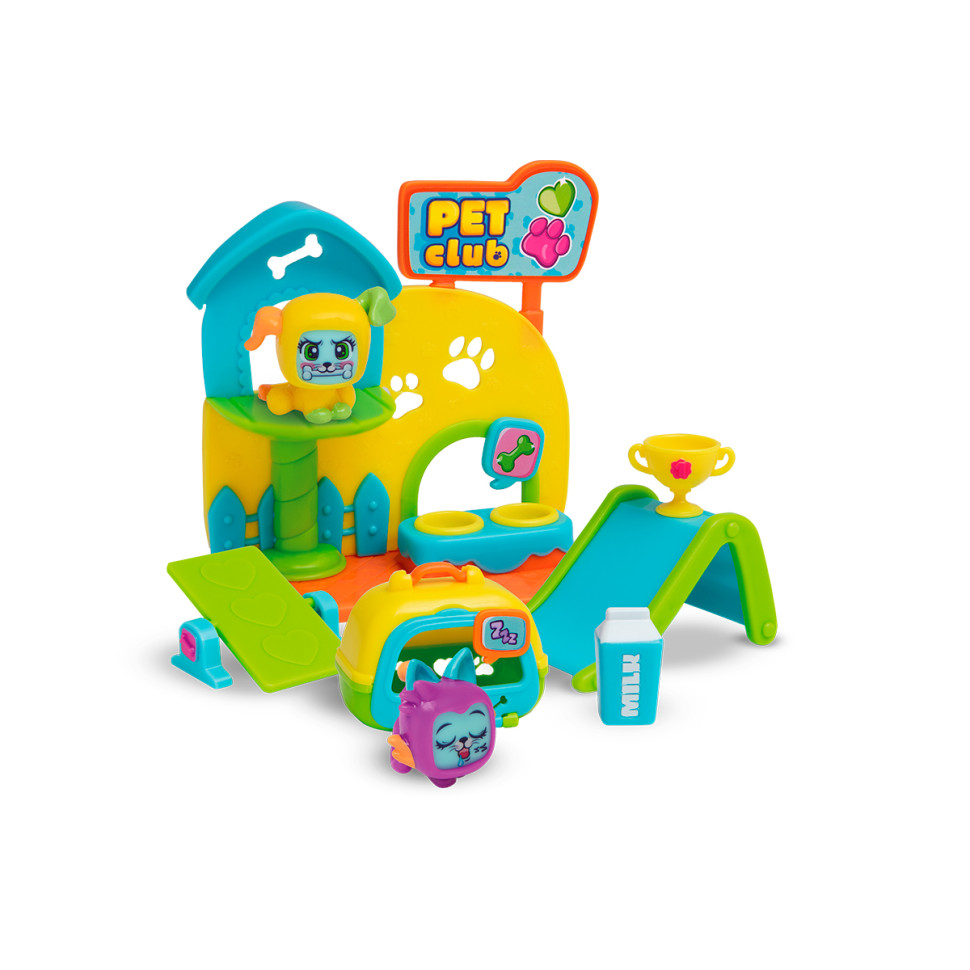 Игровой набор ПИТОМЦЫ НА ПРОГУЛКЕ MOJI POPS PMPSB216IN10, 2 фигурки, аксессуары