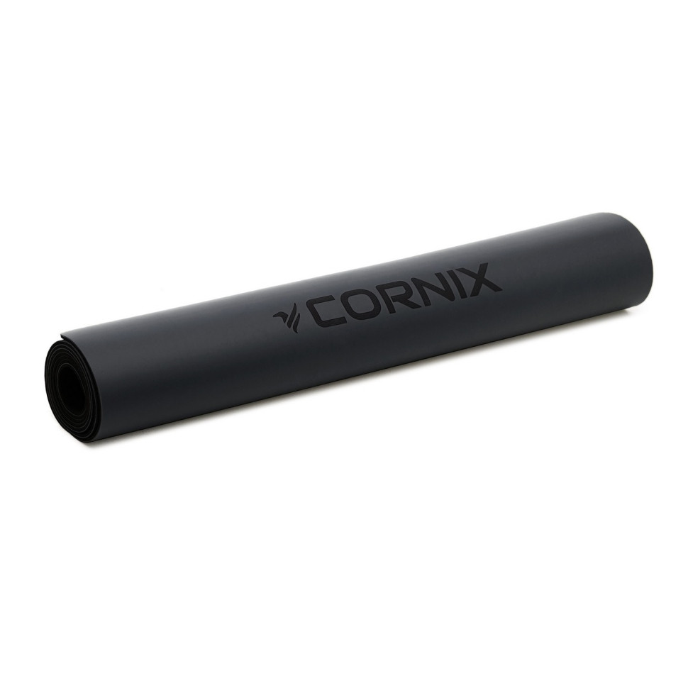 Коврик спортивный для йоги и фитнеса Cornix XR-0317 Black 183 x 68 x 0.4 см
