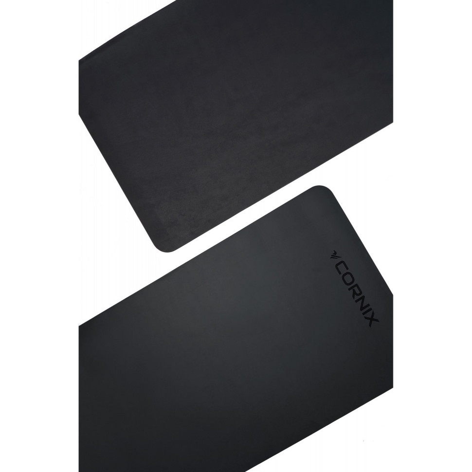 Коврик спортивный для йоги и фитнеса Cornix XR-0317 Black 183 x 68 x 0.4 см