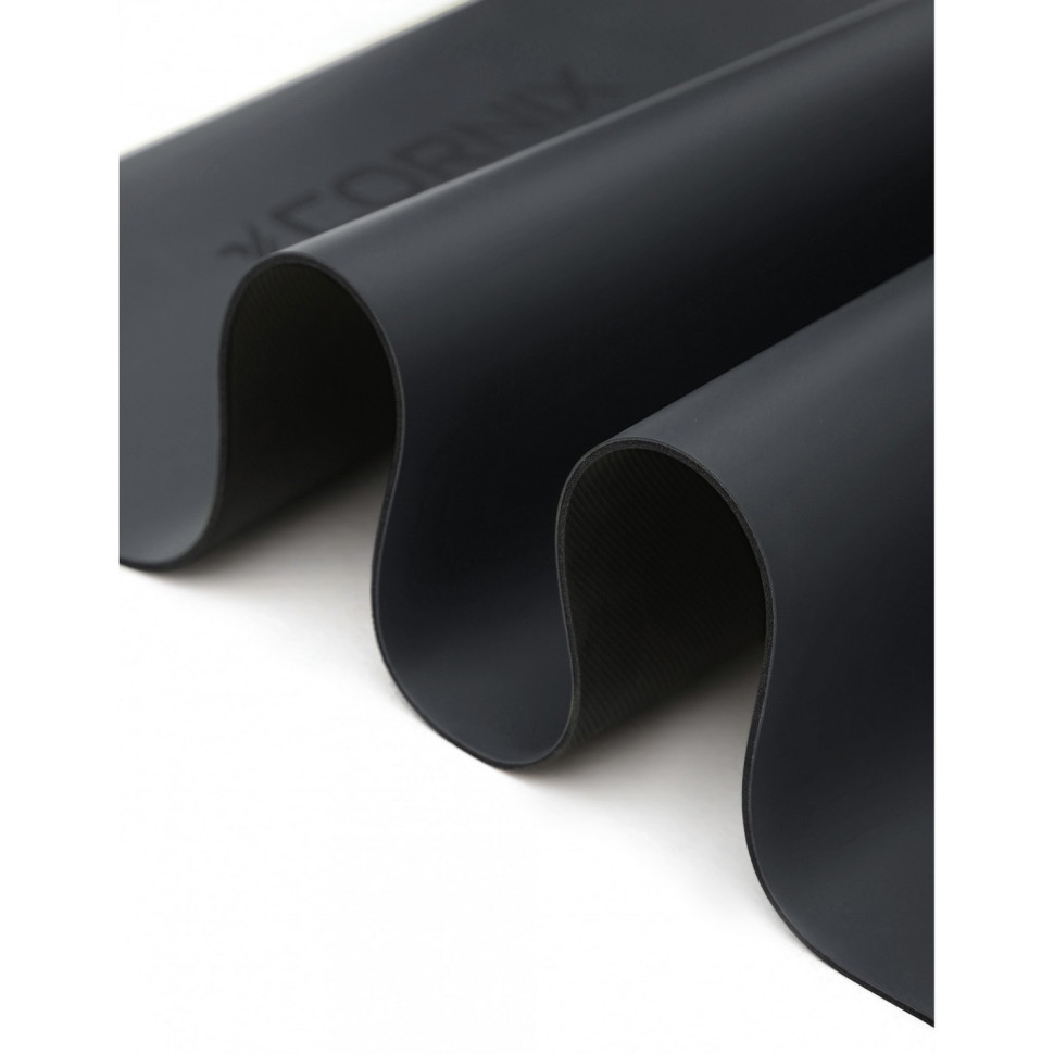 Коврик спортивный для йоги и фитнеса Cornix XR-0317 Black 183 x 68 x 0.4 см