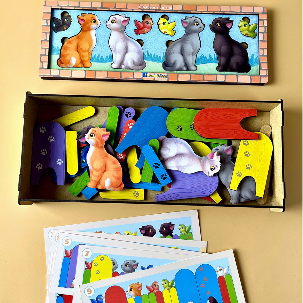 Деревянная игра с карточками 