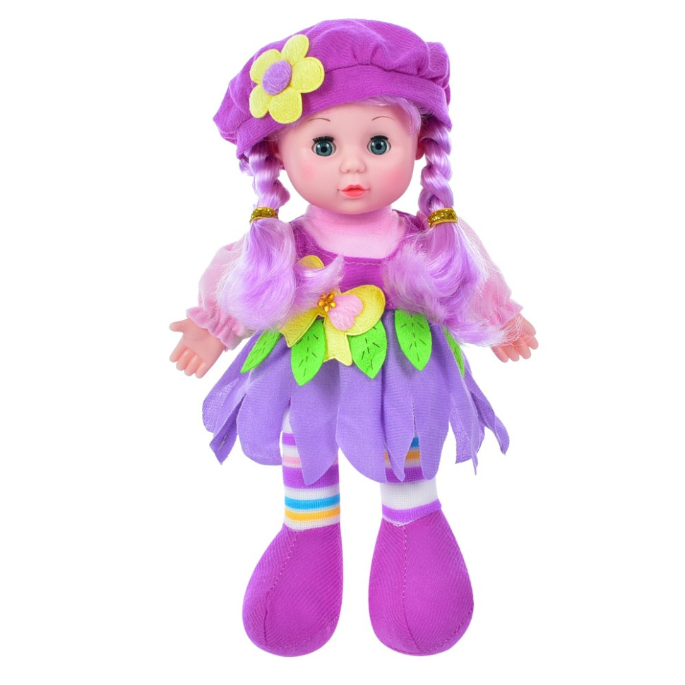 Дитяча Лялька Bambi LY3011(Violet) м'яконабивна, 28 см, фіолетова