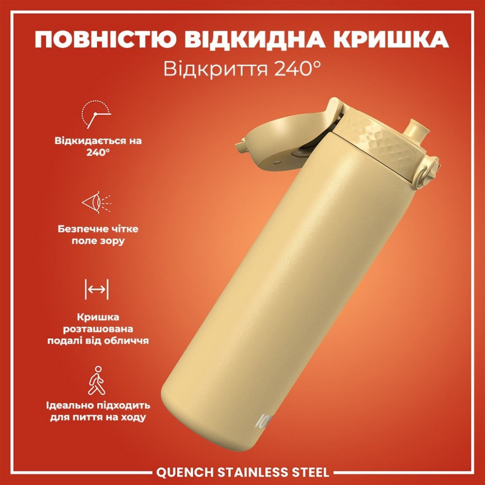 Пляшка для води металева Stainless Steel ION8 I8SS1000DES 1200 мл, Desert