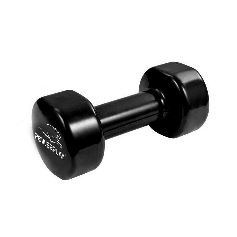 Гантели виниловые PowerPlay PP_4121_2*1,5kg 2 по 1,5 кг, Черные