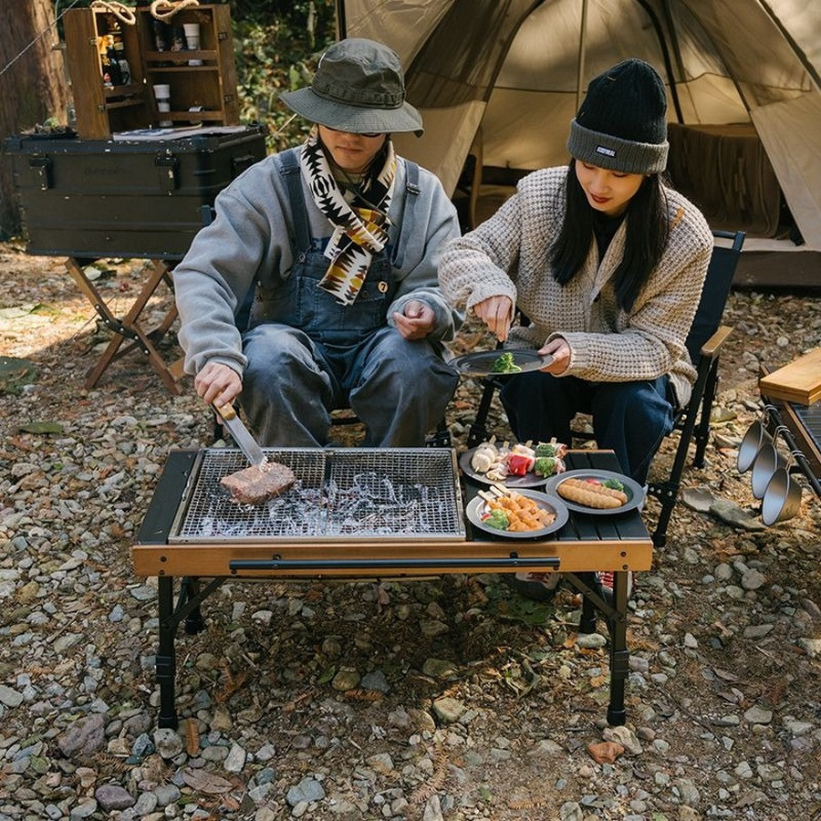 Розкладний стіл комбінований NH21JU011 Naturehike 6927595797808 алюміній/бук